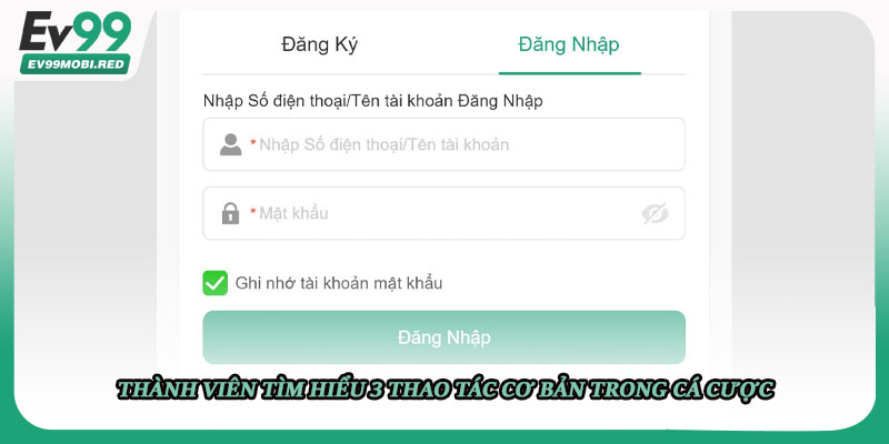 Thành viên tìm hiểu 3 thao tác cơ bản trong cá cược